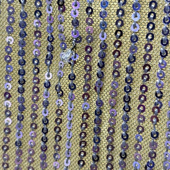 René Ruiz Sequin Dress, Knee Length, Navy Blue, Taupe Lining, V Neck, Size 4 - Picture 14 of 14